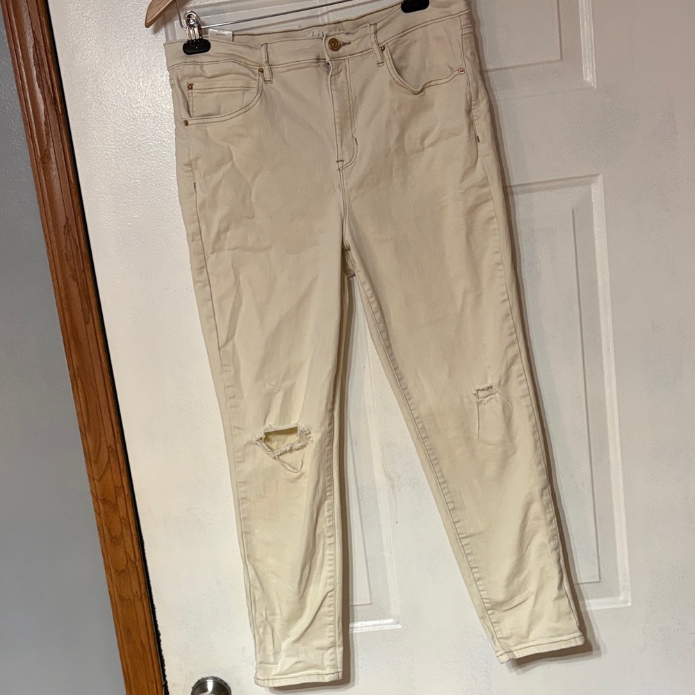 Nicole Miller Cream Jeans